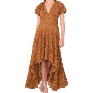 Parker Size 0 Women’s The Sally Tiered High Low Dress Brown Sugar NWT P31407009